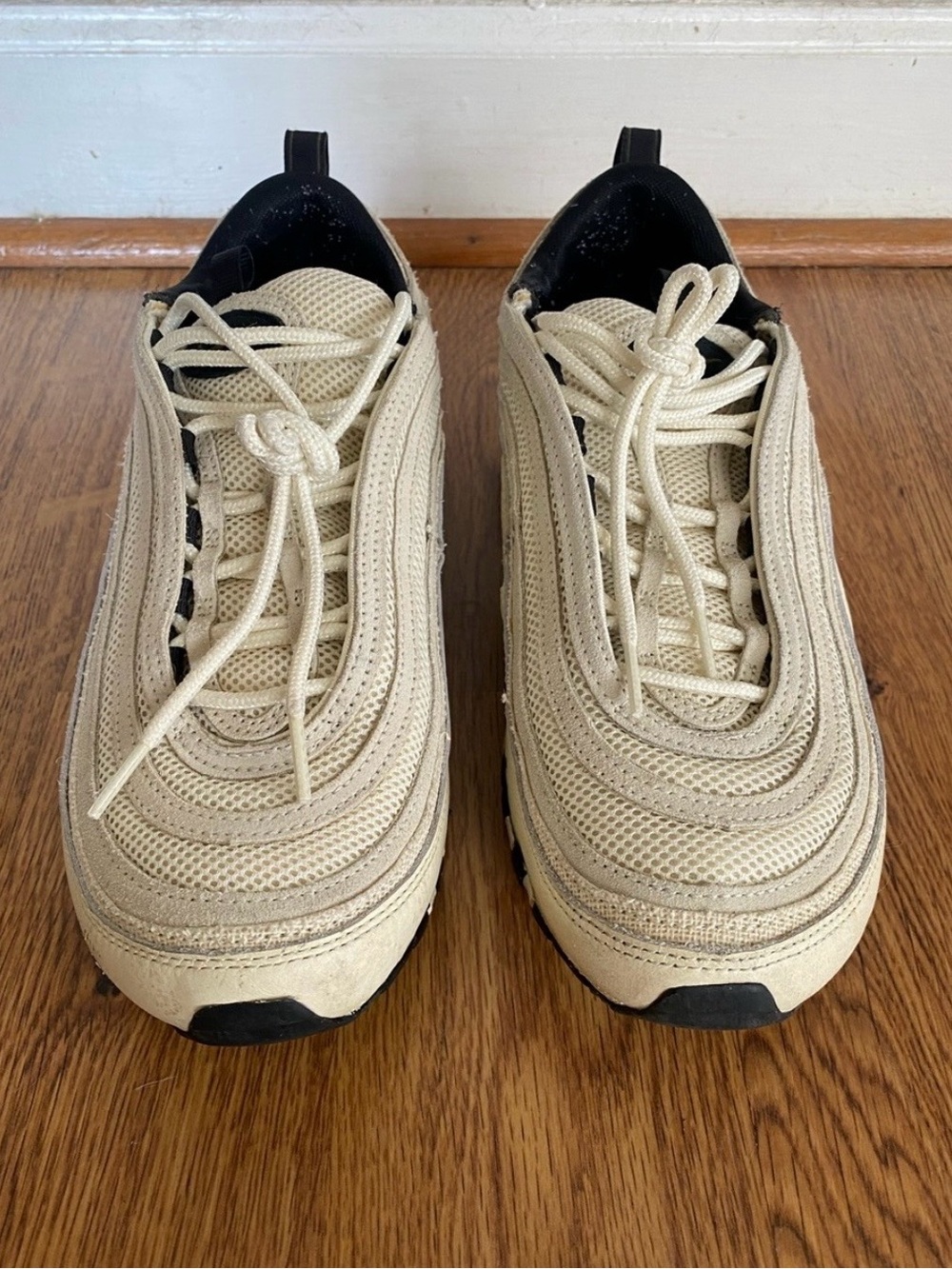 Nike Men’s Air Max 97 Sneakers in Cream and Black